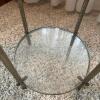 Glass and Metal Two-Tier Round Side Table - 4