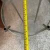 Glass and Metal Two-Tier Round Side Table - 7