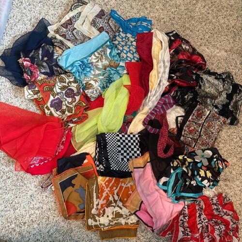 Vintage Silk & Cotton Scarves