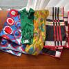 Retro Patterned Scarves & Bowtie