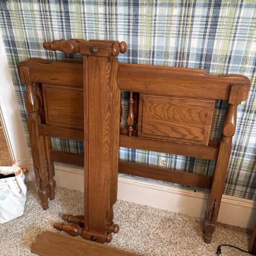 Pair of Vintage Wooden Twin Bed Frames