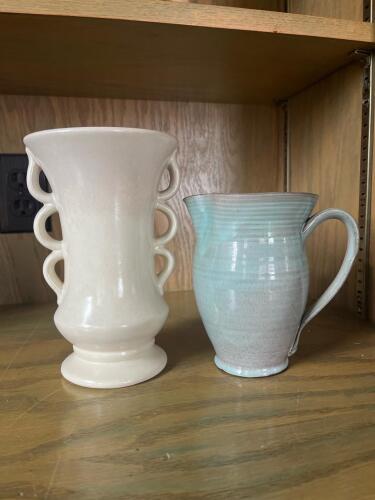 Handmade Ceramic Pitcher and Rum Rill Vase