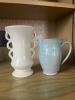 Handmade Ceramic Pitcher and Rum Rill Vase