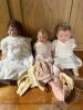 Trio of Baby Dolls and Bisque-Head Doll in Antique-Style Dresses