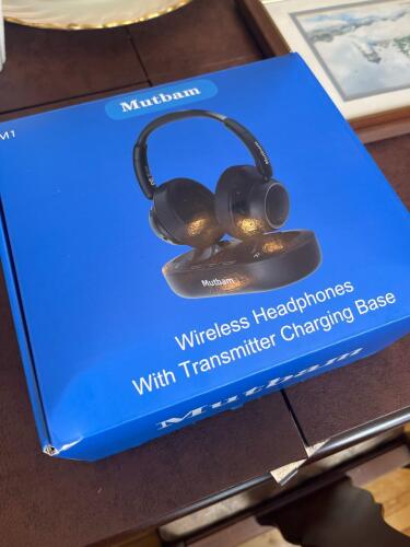 Mutbam Wireless Headphones With Transmitter Charging Base