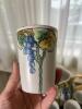Hand-Painted Limoges Pitcher and J&C Bavaria Cups Grapevine Motif - 2
