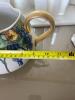 Hand-Painted Limoges Pitcher and J&C Bavaria Cups Grapevine Motif - 9