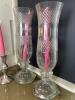 Colonial Candle Silver Candlesticks and Cut Glass Hurricane Shades - 2