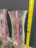 Colonial Candle Silver Candlesticks and Cut Glass Hurricane Shades - 5