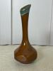 Van Briggle-Style Art Pottery Bud Vase, Drip Glaze Brown and Green