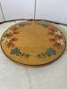 Hand Painted Folk Art Wooden Lazy Susan, Signed 1985