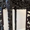 Carved Wood Plant Stand with Stone Inset Top - 4