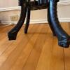 Carved Wood Plant Stand with Stone Inset Top - 6