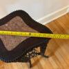 Carved Wood Plant Stand with Stone Inset Top - 7