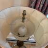 Brass-Toned Floor Lamp with Tray Table - 3