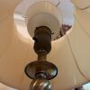 Brass-Toned Floor Lamp with Tray Table - 4