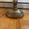 Brass-Toned Floor Lamp with Tray Table - 7