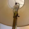 Brass-Tone Table Lamp With Pleated Shade - 4