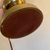 Brass-Tone Table Lamp With Pleated Shade - 8