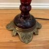 Ruby Glass Electric Table Lamp with Frosted Globe - 7