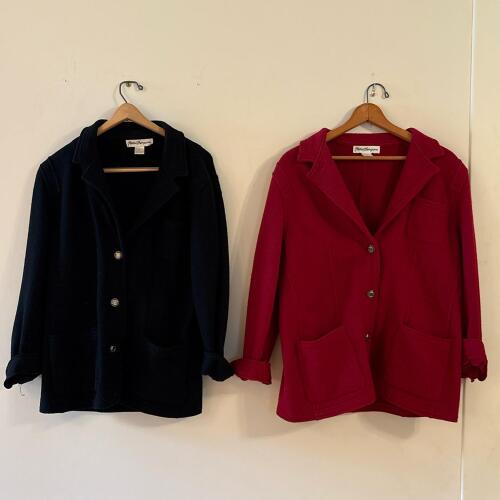 Pair of Women's Norm Thompson Wool Blazer Jackets - Size Large