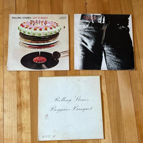 Rolling Stones Vinyl Records: Let It Bleed, Sticky Fingers, Beggars Banquet