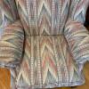 Patterned Upholstered Wingback Chair - 2