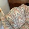 Patterned Upholstered Wingback Chair - 3
