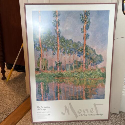 Framed Monet Poster from the Art Institute of Chicago, 24"x35"