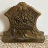 Cast Metal Floral Basket Bookend