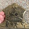 Cast Metal Floral Basket Bookend - 2