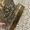 Cast Metal Floral Basket Bookend - 3
