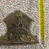 Cast Metal Floral Basket Bookend - 7