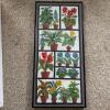 Framed Floral Needlepoint Panel, 14"x30"