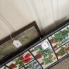 Framed Floral Needlepoint Panel, 14"x30" - 8