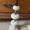 Pair of White and Gold Ceramic and Metal Table Lamps - 3