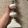 Pair of White and Gold Ceramic and Metal Table Lamps - 4