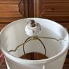 Pair of White and Gold Ceramic and Metal Table Lamps - 6