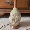 Pair of MCM Wood & Ceramic Table Lamps - 2