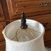 Pair of MCM Wood & Ceramic Table Lamps - 5