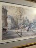 Framed Paris Street Scene Watercolor Lithograph by Lucien Delarue - 4