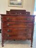 Antique Empire-Style Chest of Drawers with Carved Columns