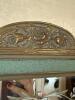 Hollywood Regency Beveled Wall Mirror With Floral Etched Design and Gilt Frame - 8