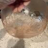 Glass Bowls, Pink and Amber Floral Pattern - 2