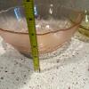 Glass Bowls, Pink and Amber Floral Pattern - 4