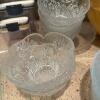 Assorted Glass Bowls, Plates, Canisters, and Wooden Salad Bowl - 3
