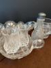 Assorted Pressed and Cut Glass Cruets, Dishes and Shakers - 2