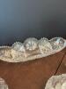 Assorted Pressed and Cut Glass Cruets, Dishes and Shakers - 5