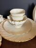 Lenox and Belleek Ivory Porcelain Tableware with Gilt Trim - 5