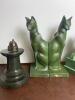 Assorted Art Deco-Style Figural Bookends and Stone Figure - 2